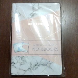 Package of 3 Marble with Pastels Notebooks. 80 pages.
